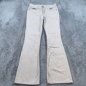 l.e.i. Jeans Sophia Hipster Flare Women's 7 Stretch Tan Denim
